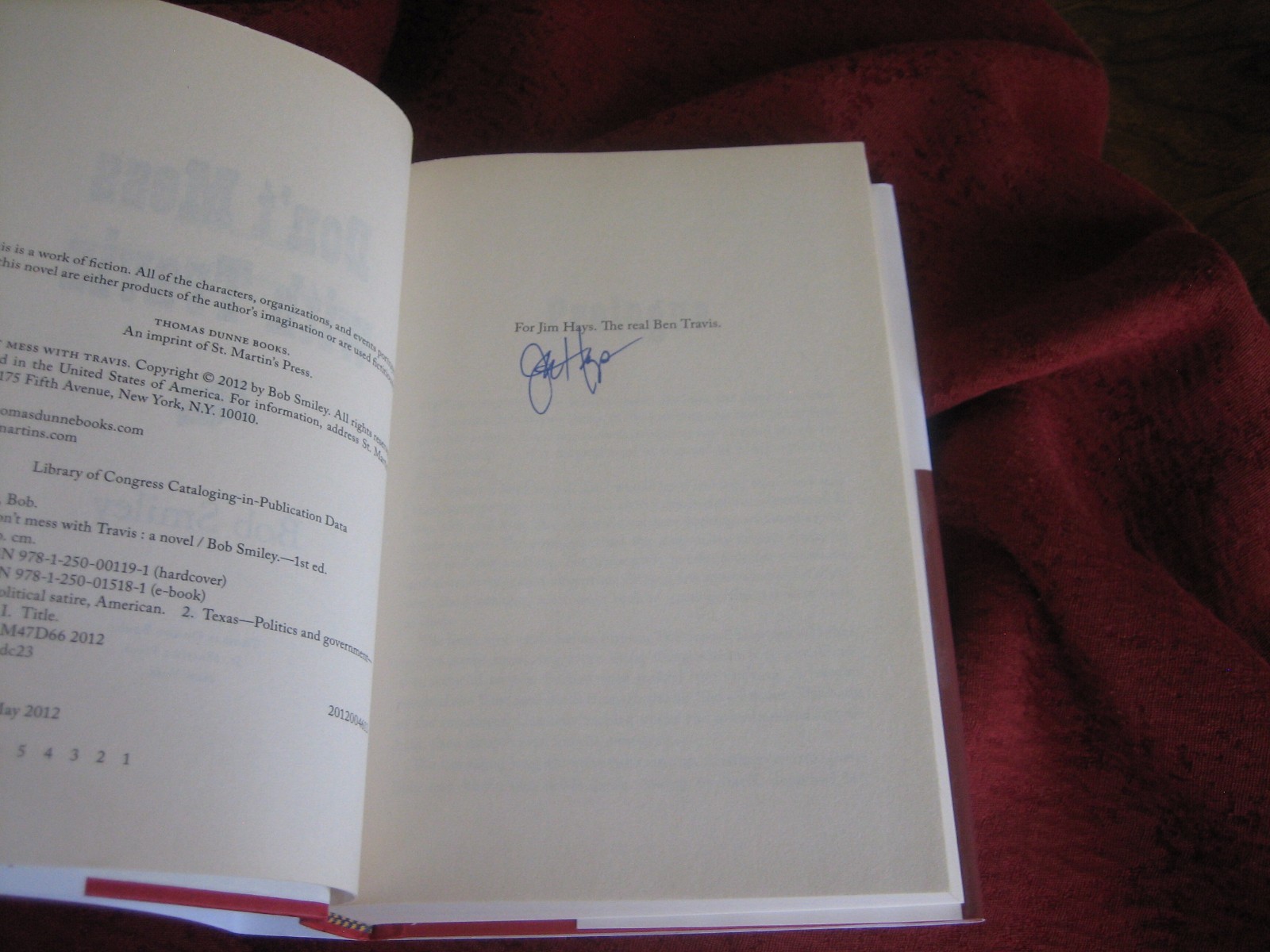Don’t Mess with Travis by Bob Smiley (2012, Hardcover) SIGNED