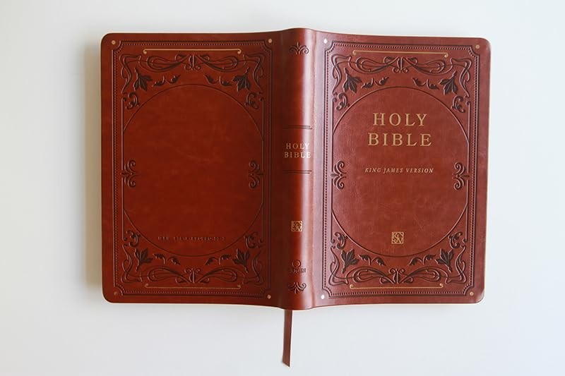 Lightweight KJV Holy Bible – Brown Imitation Leather, Thumb Index, 1408 Pages