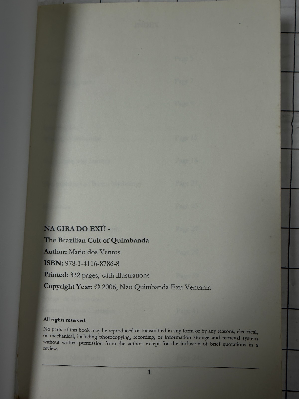 NA GIRA DO EXU The Brazilian Cult of Quimbanda by Mario dos Ventos 2007, TPB