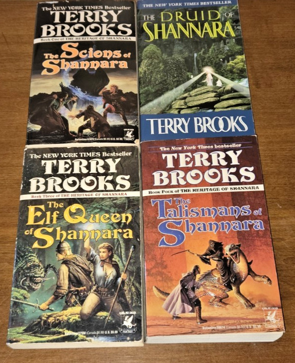 Terry Brooks Heritage of Shannara Series Lot of 4 MM Paperback Books 1-4