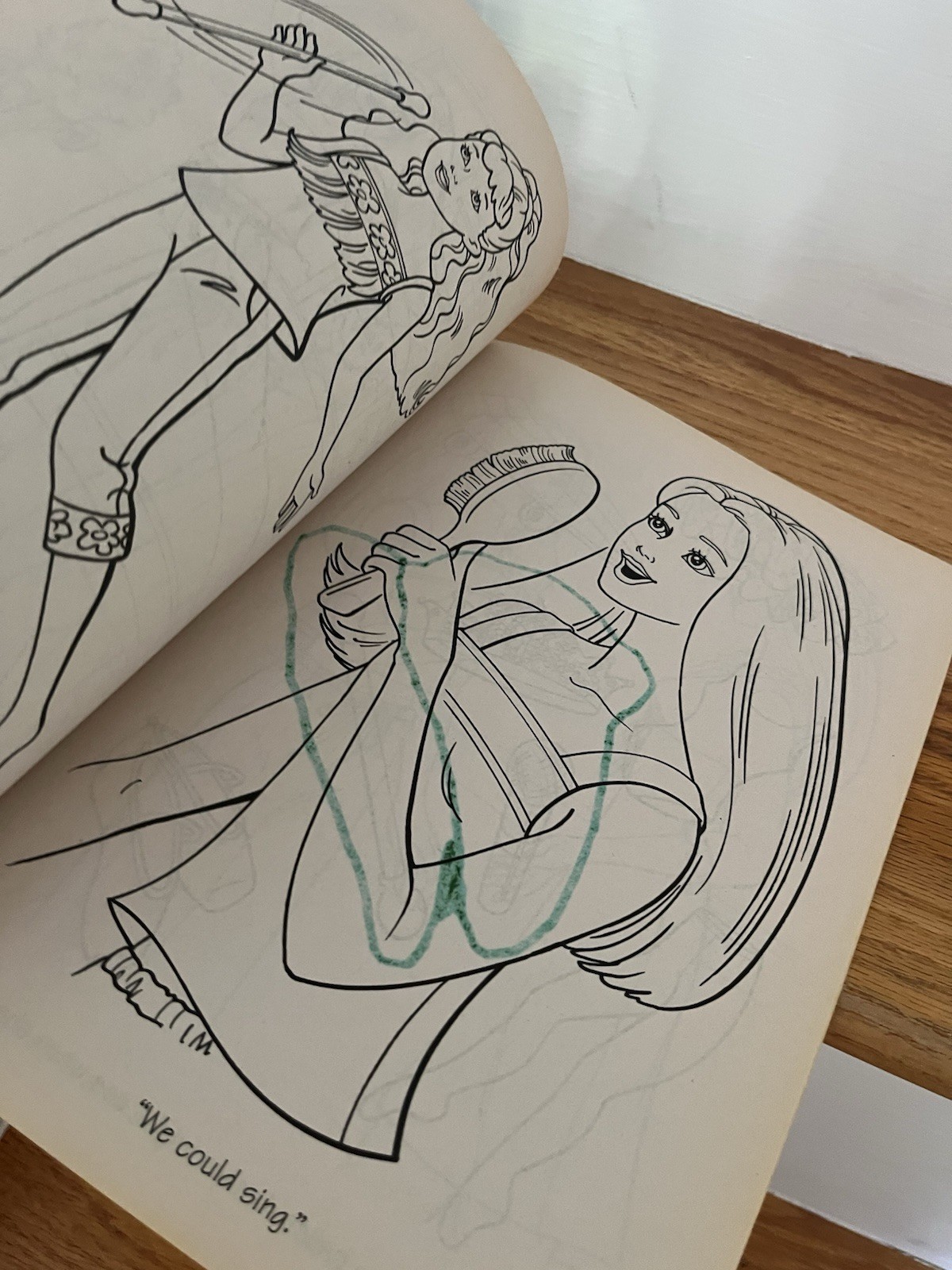 Barbie I Love My Family Coloring Book 5 pages marked on 2003