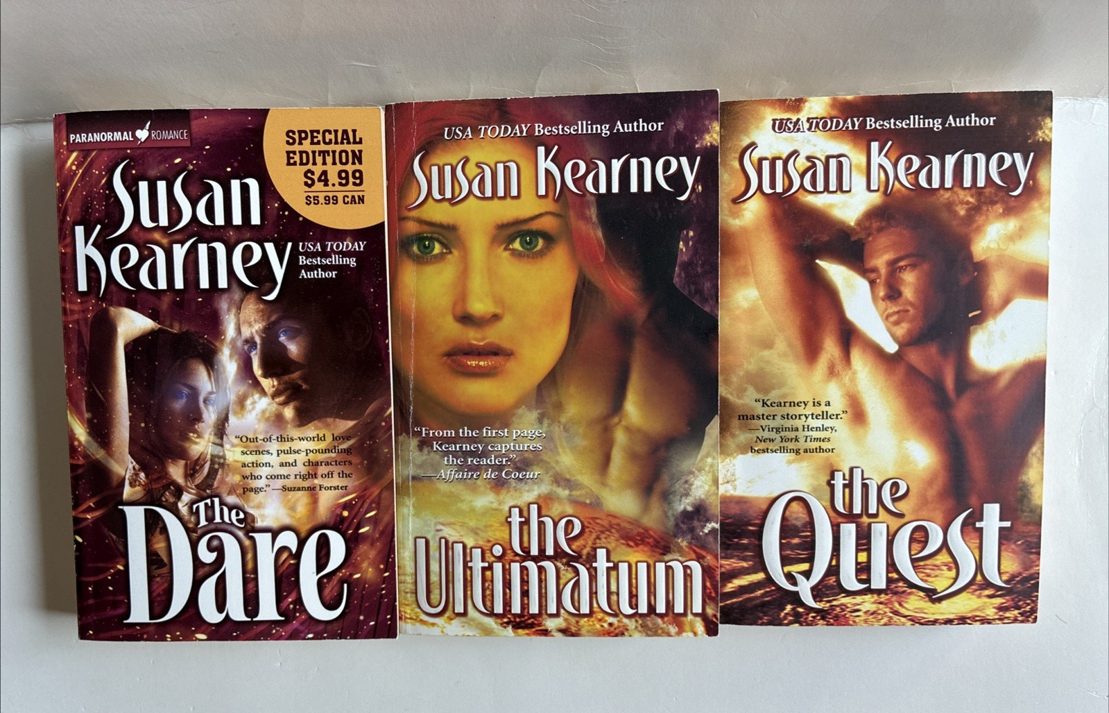 Susan Kearney 3 pb: The Dare, The Ultimatum, The Quest – Rystani Warriors ser.