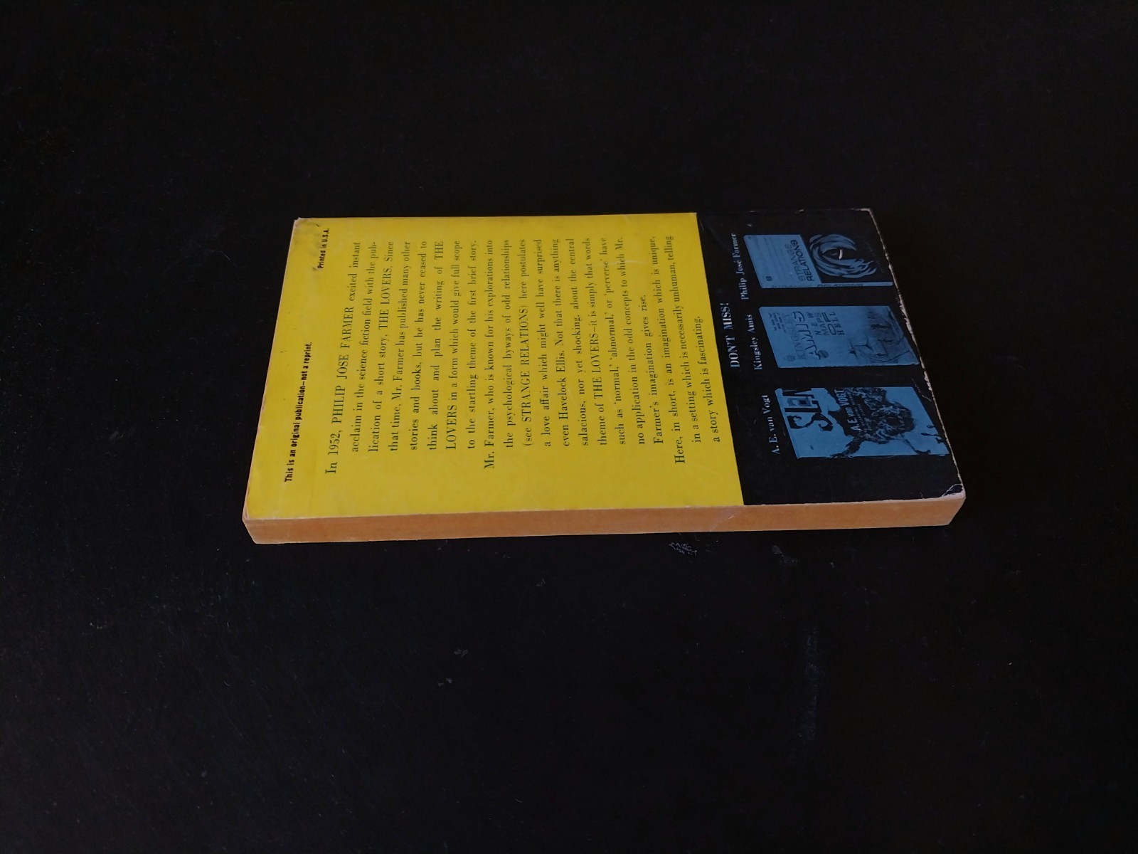 Philip Jose Farmer – The Lovers – Ballantine Books First Edition 1961