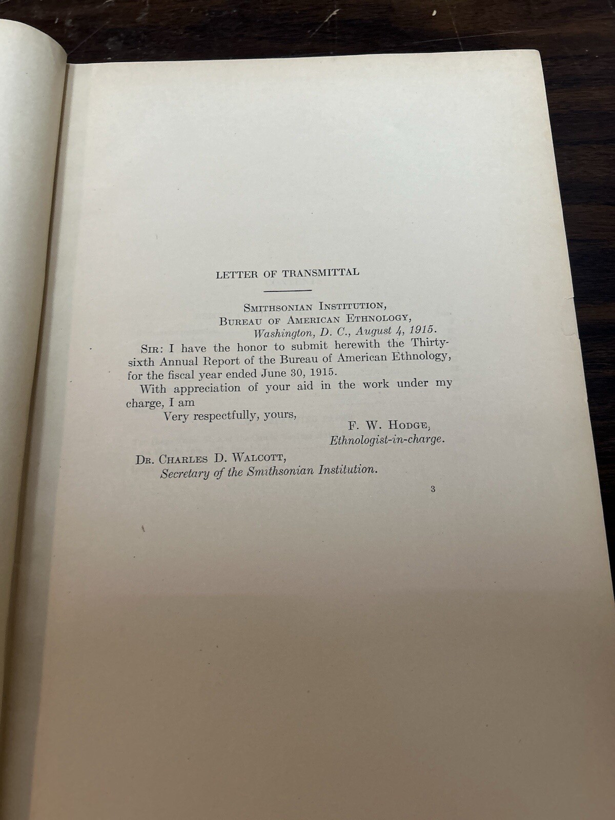 36th Annual Report of the Bureau of American Ethnology to / Secretary 1914-1915