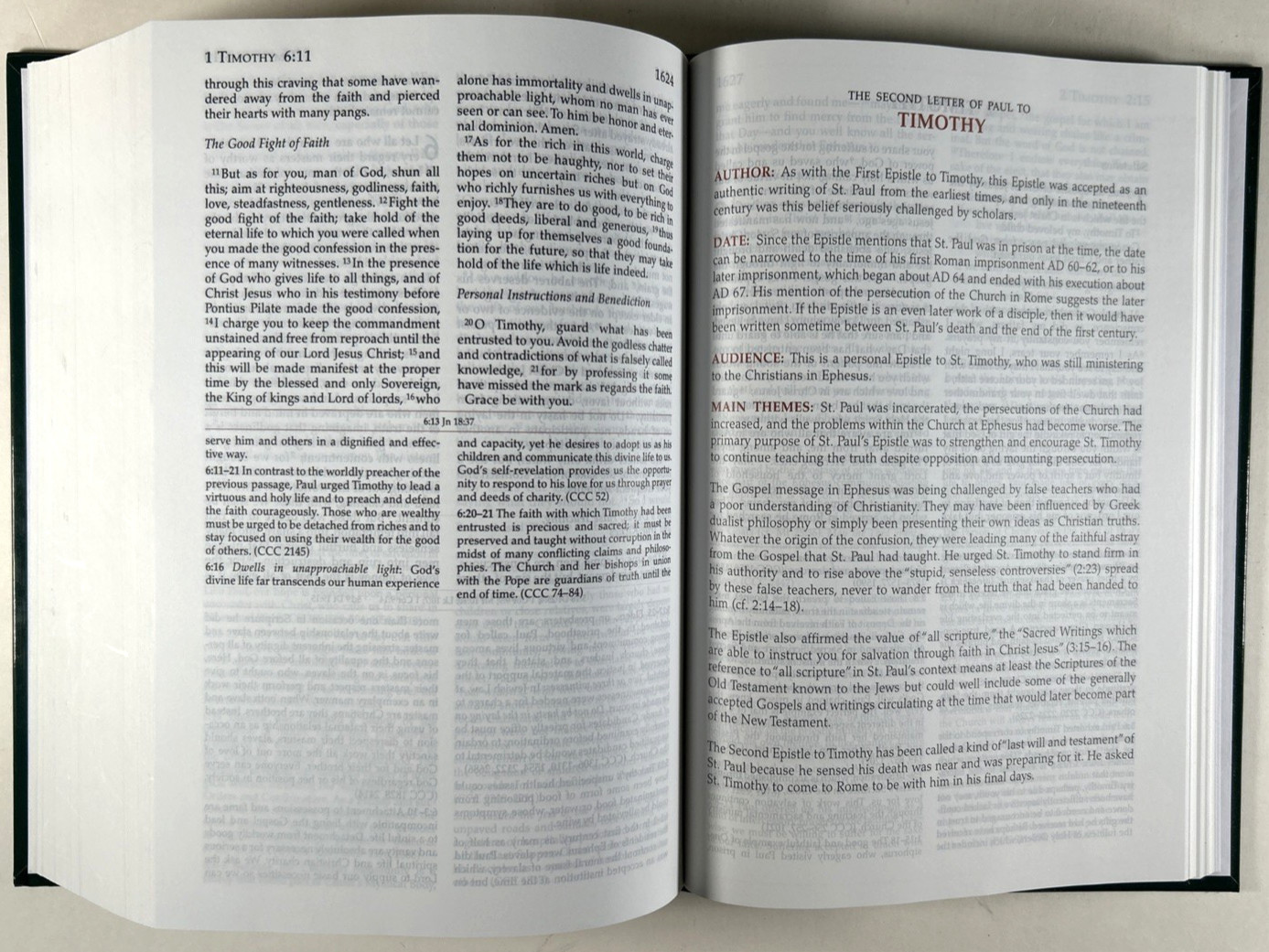 Didache Bible Green HC Ignatius Bible Edition Catechism Catholic Church Like New