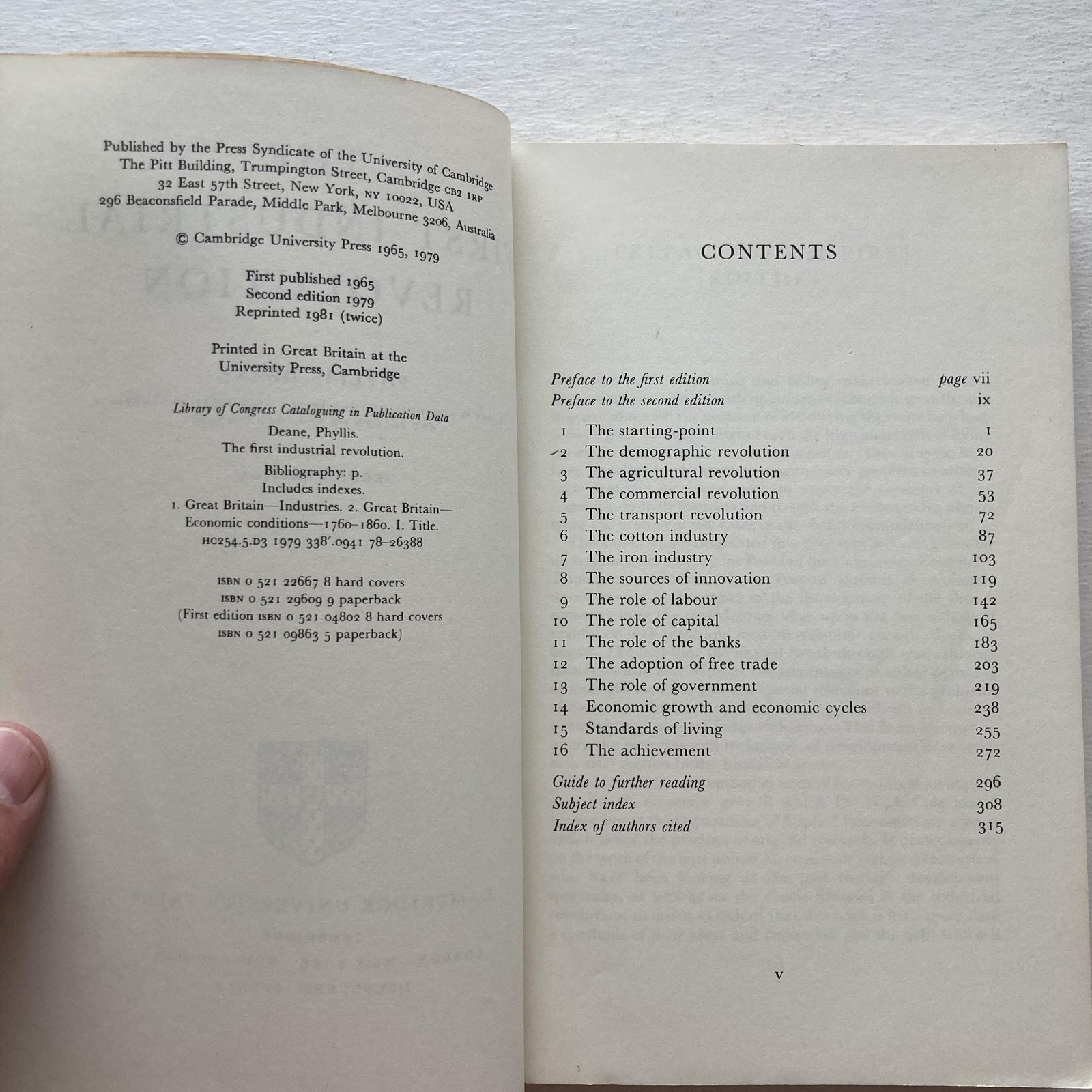 Vintage The First Industrial Revolution Phyllis Deane 2nd Ed Softcover Cambridge