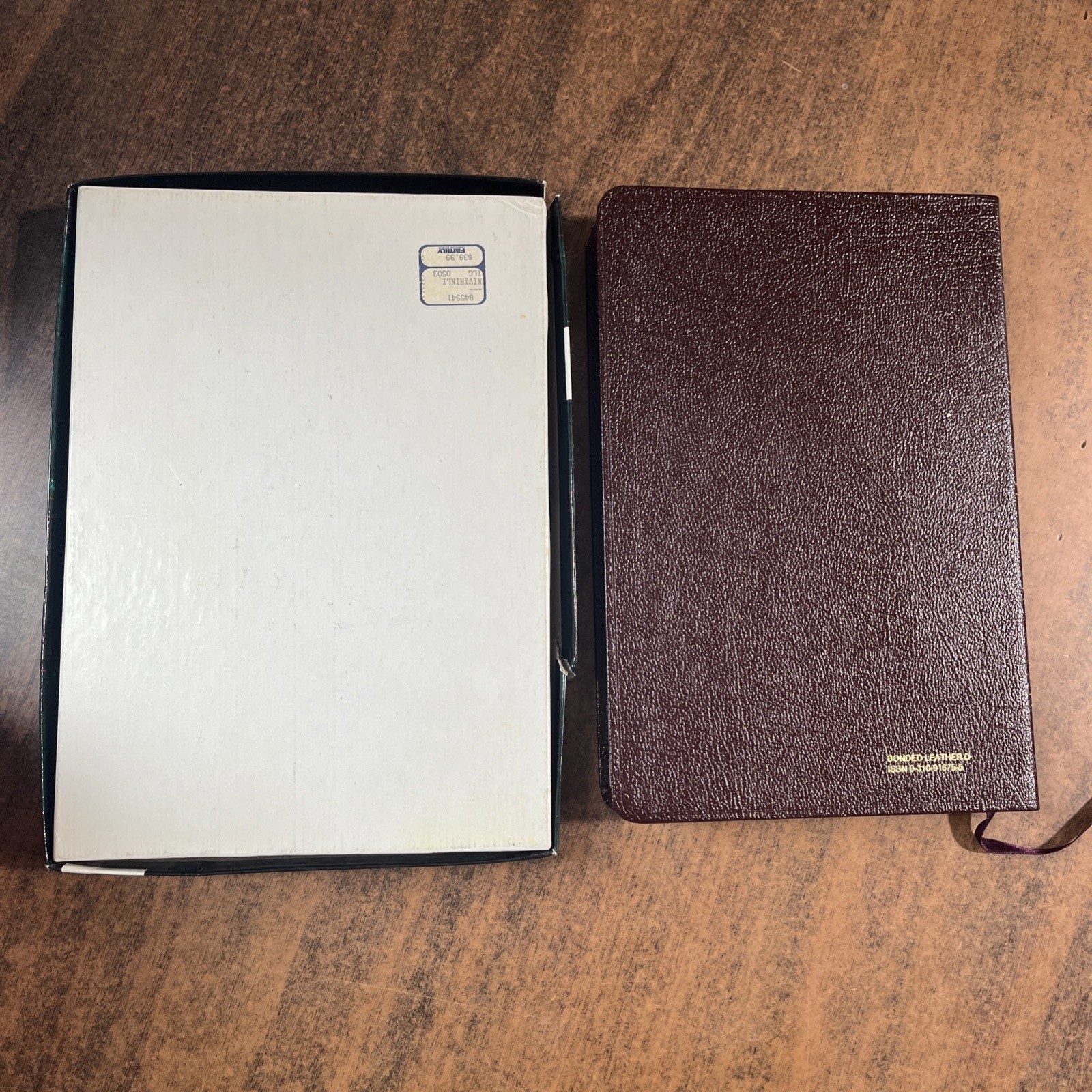 NIV 1984 Large Print Thinline Bible – Burgundy Bonded Leather OOP 84 USA Printed