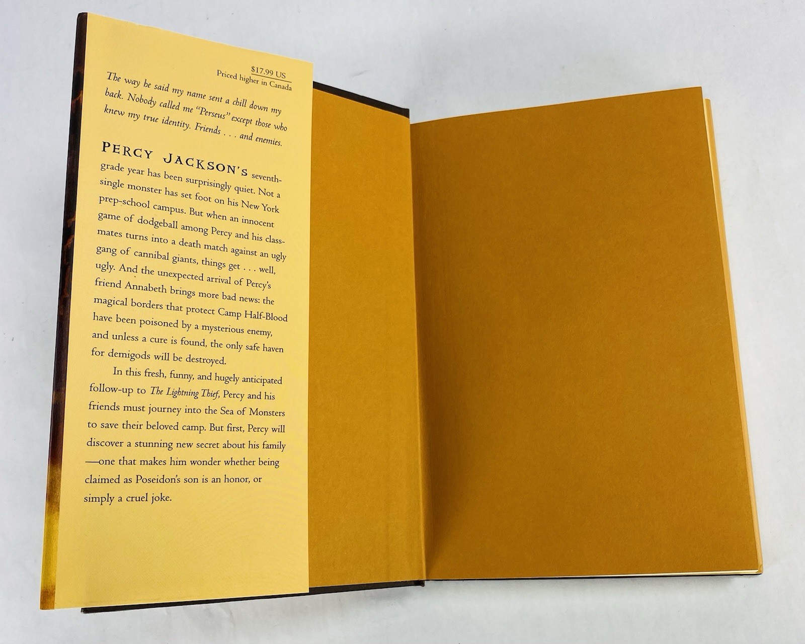 The Sea of Monsters Percy Jackson First Edition 2006 Rick Riordan Hard Cover