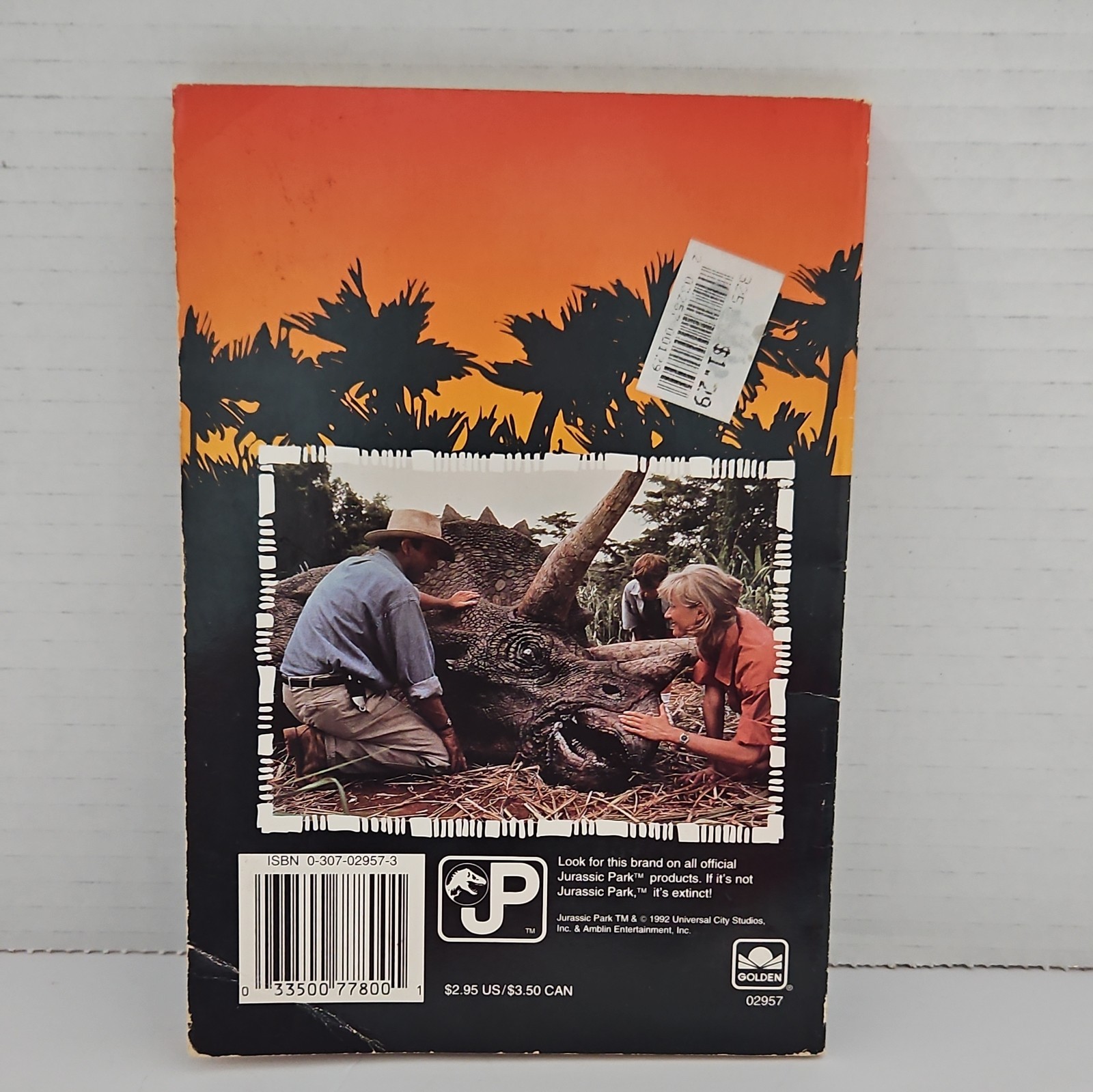 Jurassic Park (Movie) Puzzle Book With Action Photos. Golden 1993