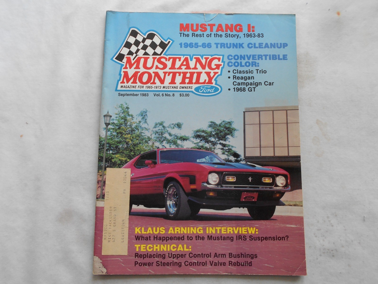 MUSTANG MONTHLY Magazine-SEPTEMBER,1983