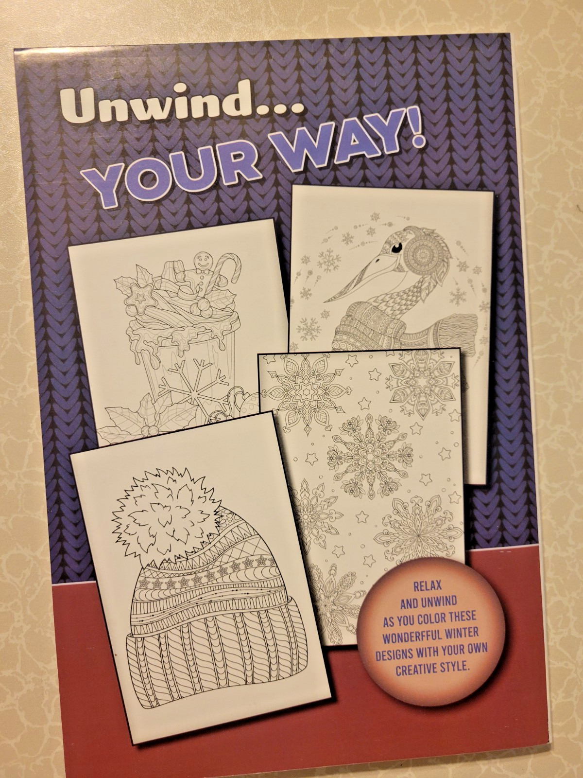 Take-A-Break WINTER COLORING by Puzzle Harmony-144 Festive Designs Calming Color