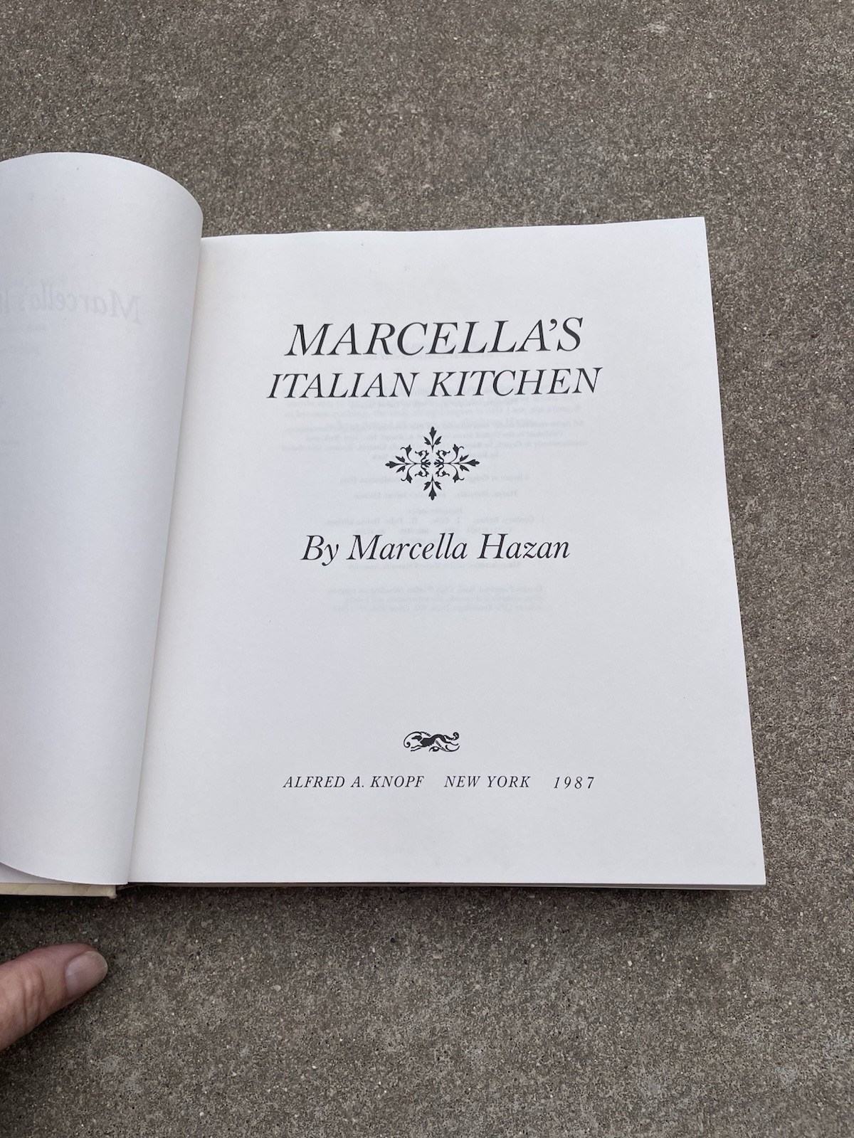 Marcella’s Italian Kitchen by Marcella Hazan Hardcover 1986 1st Edition