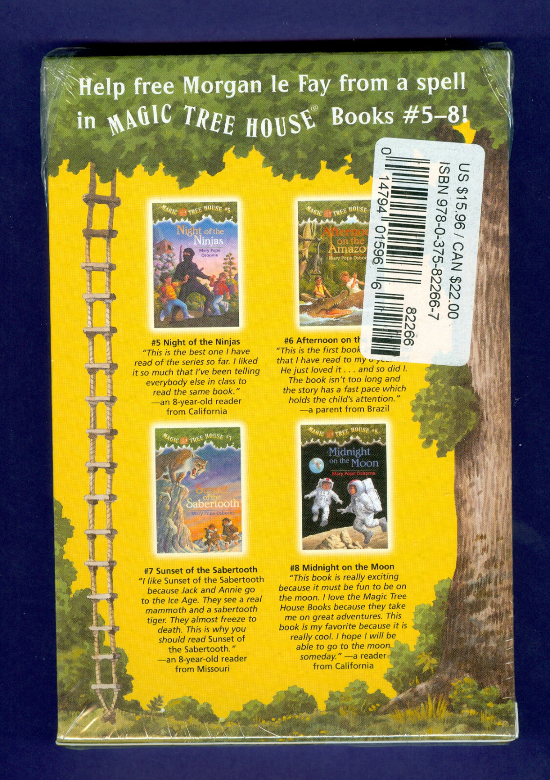 Mary Pope Osborne Magic Tree House Books #5-8 Boxed Set 2002 New Factory Sealed