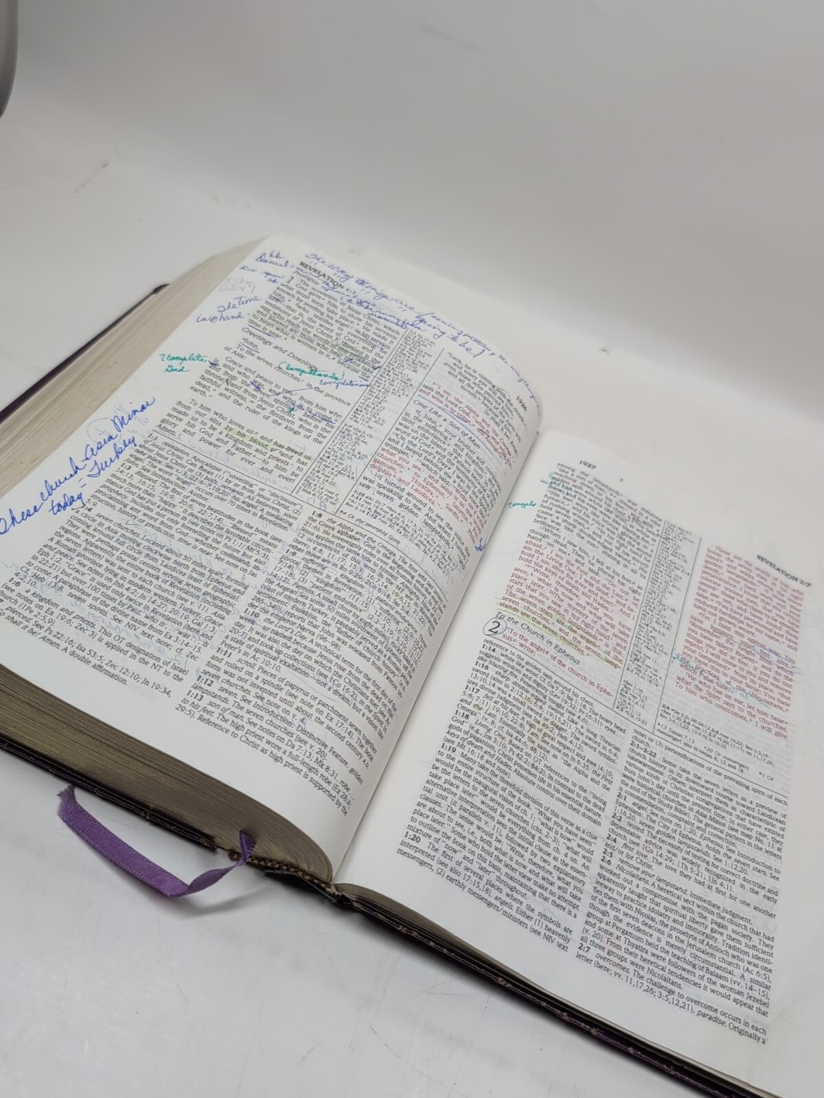 Zondervan NIV 1985 Study Bible Red Letter Violet/Purple Bonded Leather