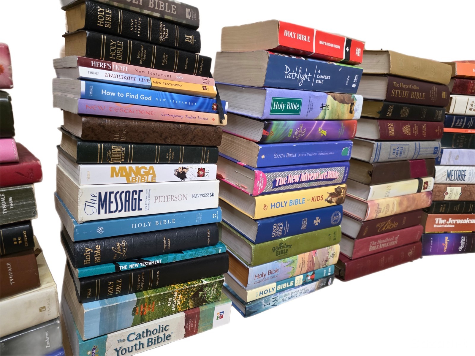Lot of 10 New Testament Bibles – Mixed Translations (NIV, KJV & More) RANDOM SET