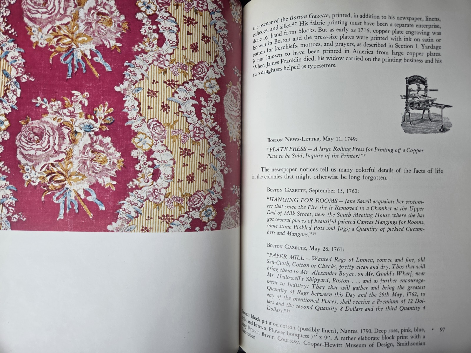 America’s Printed and Painted Fabrics, 1600-1900 Textiles Art Book