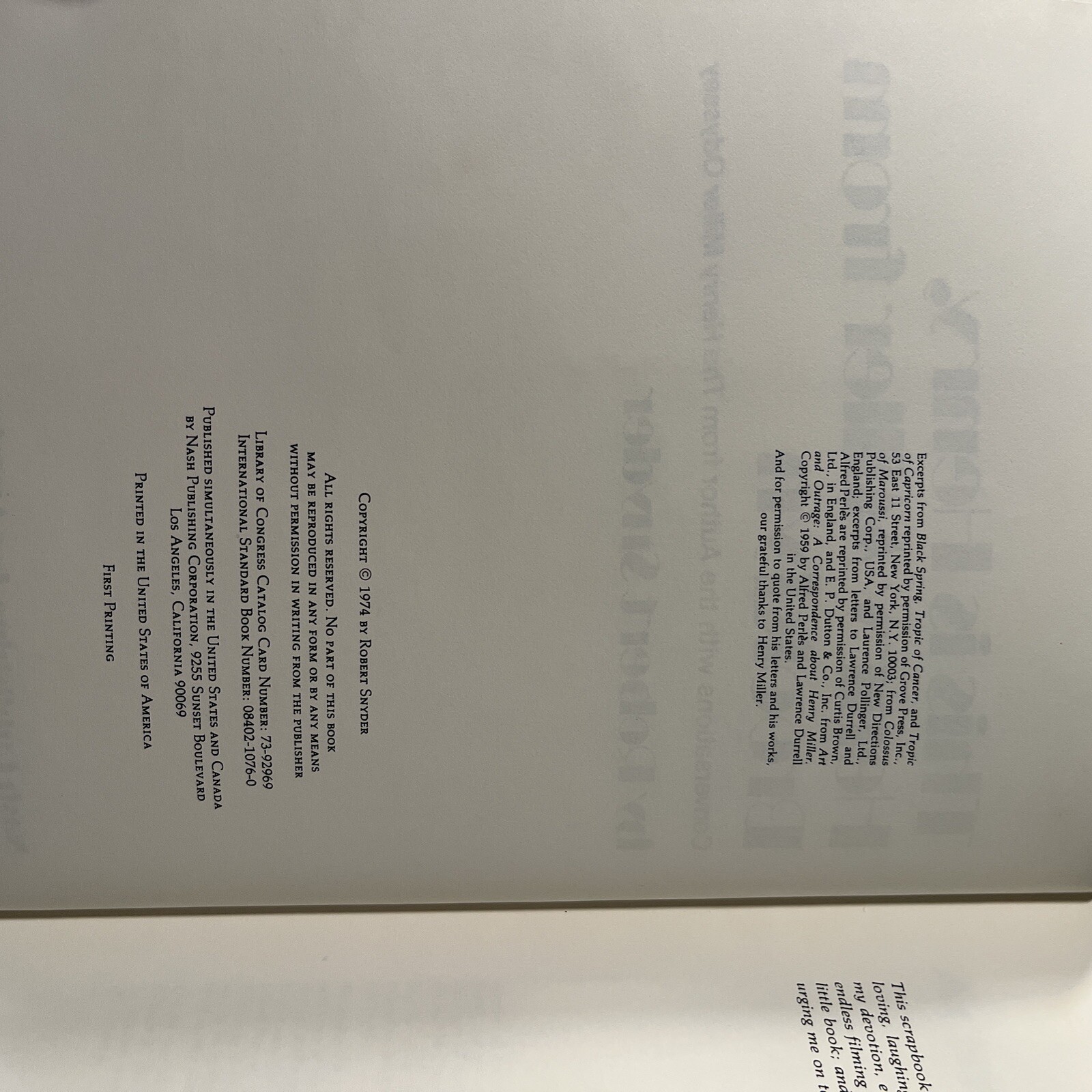 This is Henry, Henry Miller from Brooklyn By Robert Snyder