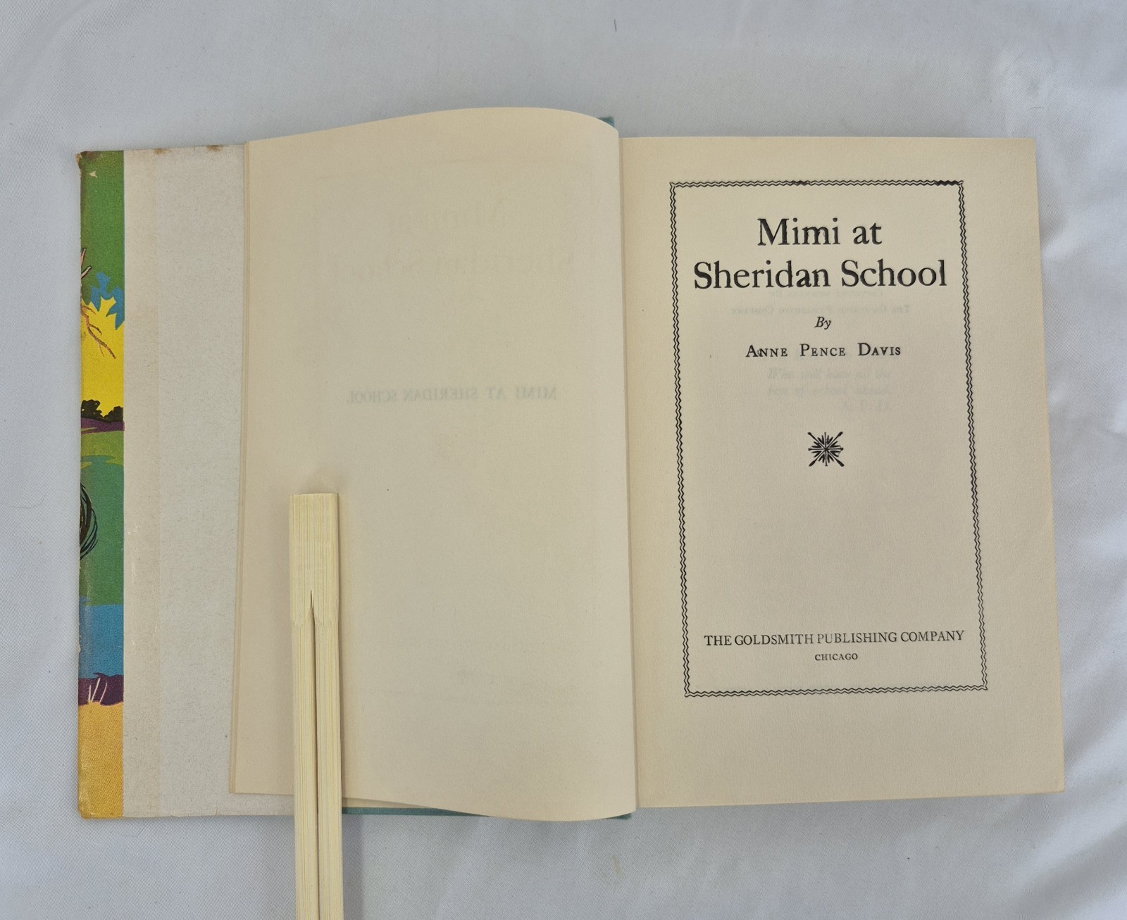 Mimi At Sheridan School by Anne Pence Davis 1935 HC DJ Young Adult