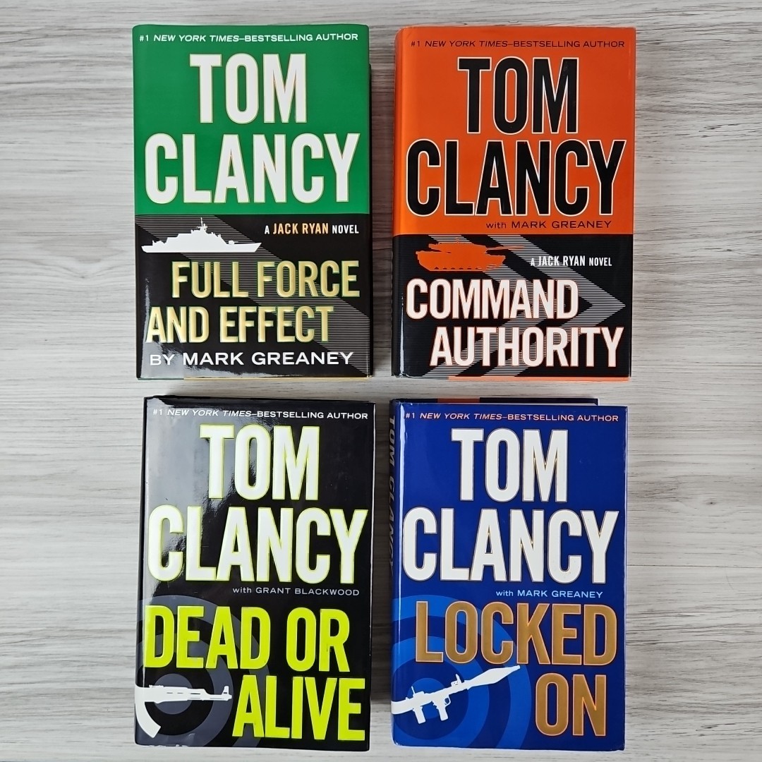 Tom Clancy Book Lot of 11 HCDJ 1st Editions, 1st Printings