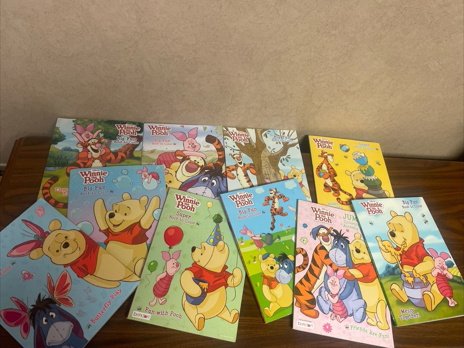 HUGE Winnie The Pooh Bear Disney Coloring Book 10 Lot Friends Are Fun New