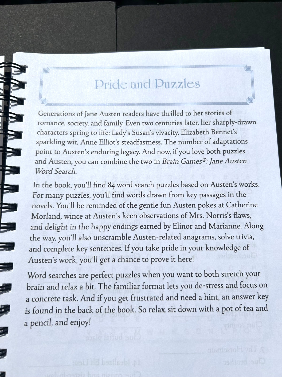 Brain Games – Jane Austen Word Search: Timeless Classics, 192 pgs. w. 84 puzzles