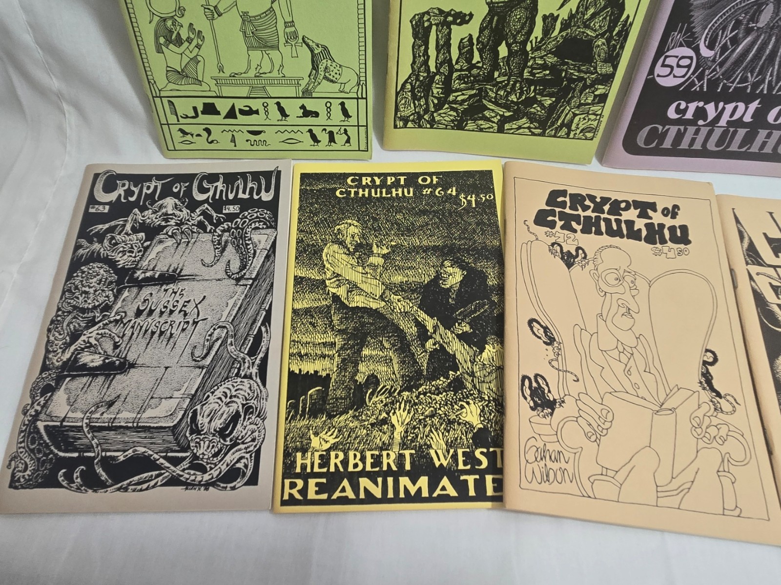 RARE LOT 7 Vintage Crypt of Cthulhu Horror Fanzines (1984–1990)