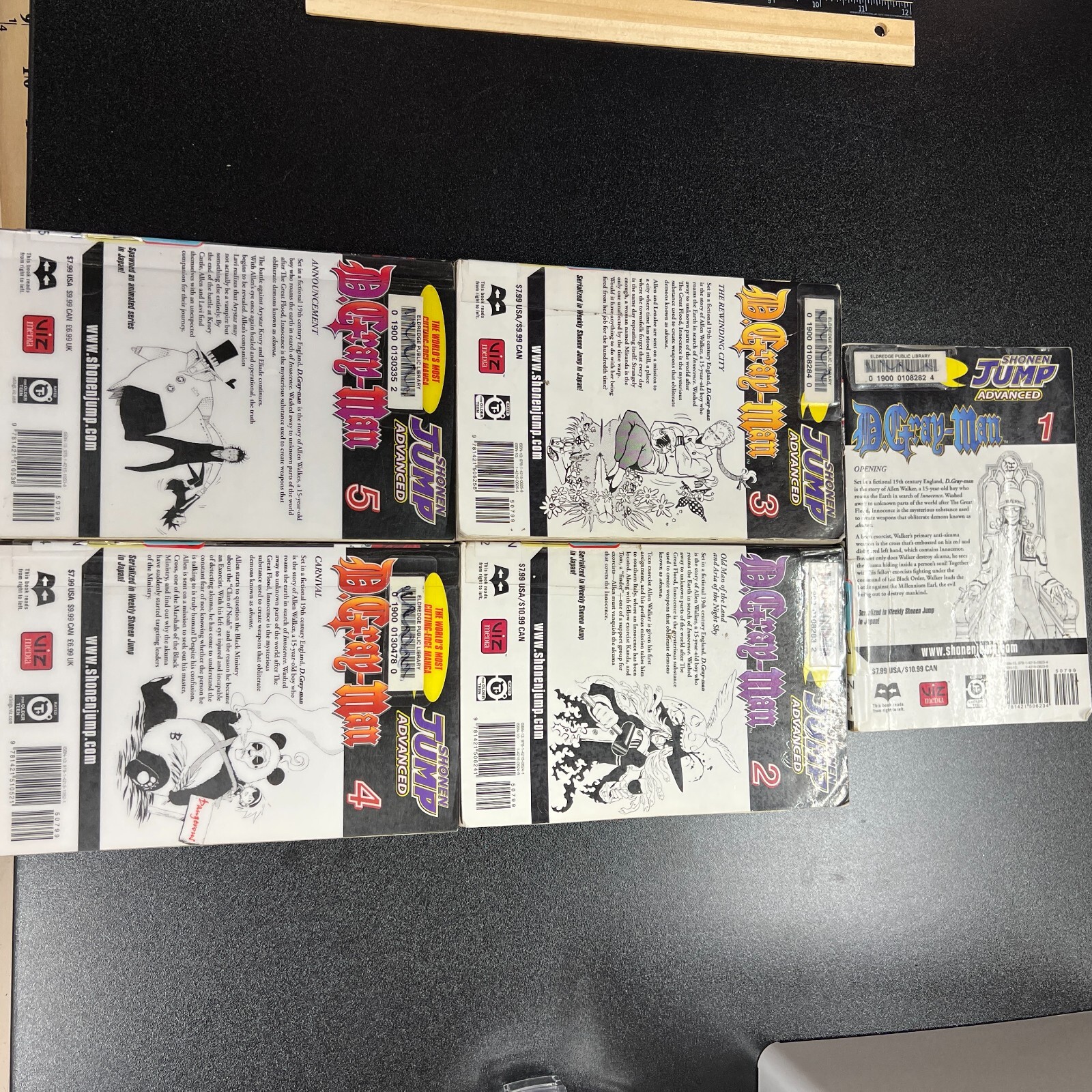 D.Gray-man Manga Lot Volumes 1 2 3 4 5 English Shonen Jump Advanced Viz Media Se