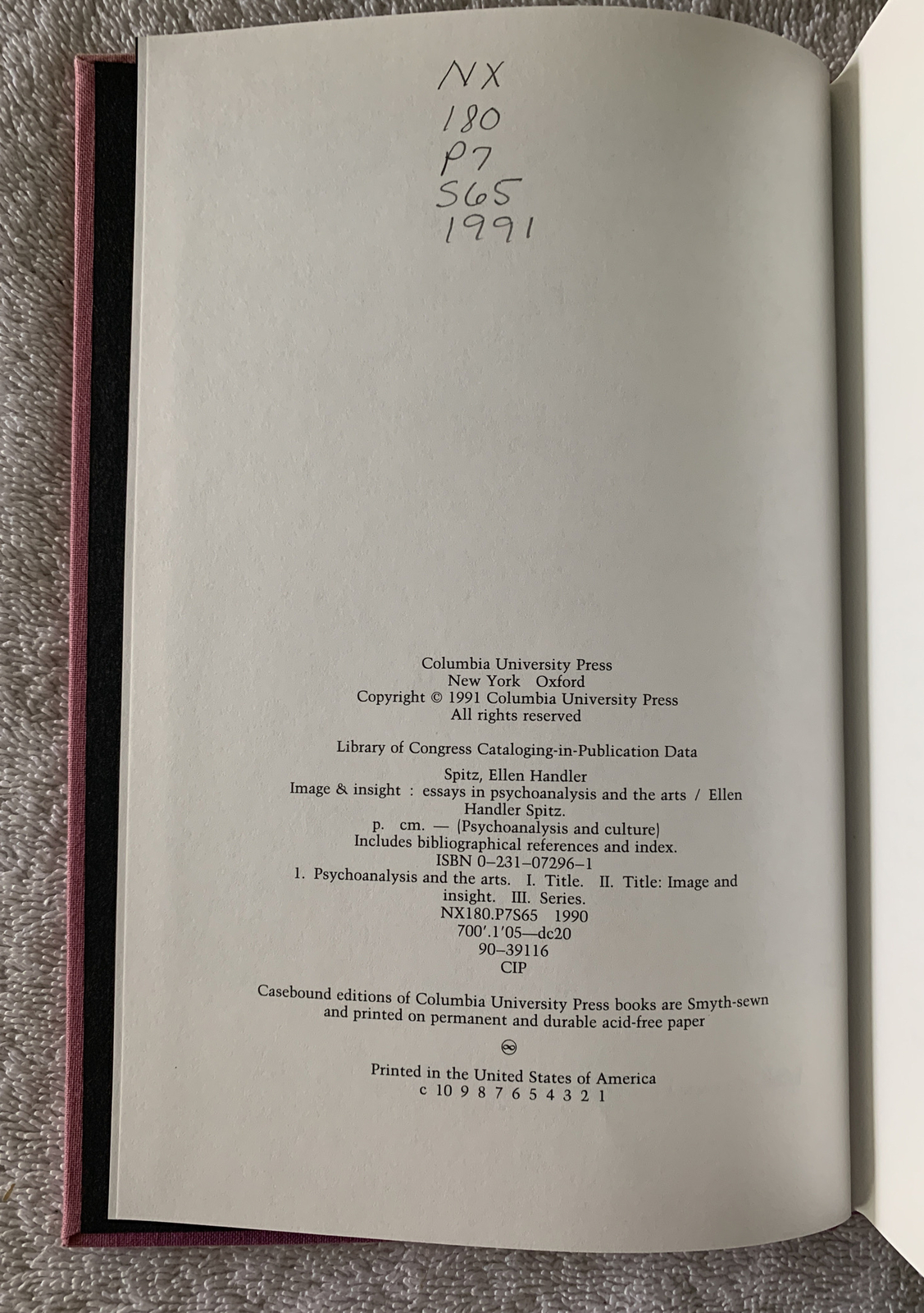 Image and Insight Spitz, Ellen Handler Hardcover Collectible – Very Good