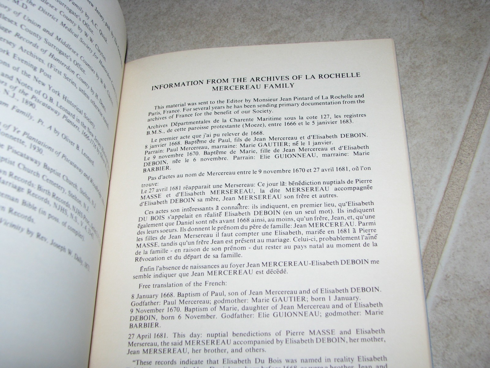 The Huguenot Historian A Journal of Huguenot History and Genealogy 1982 NJ