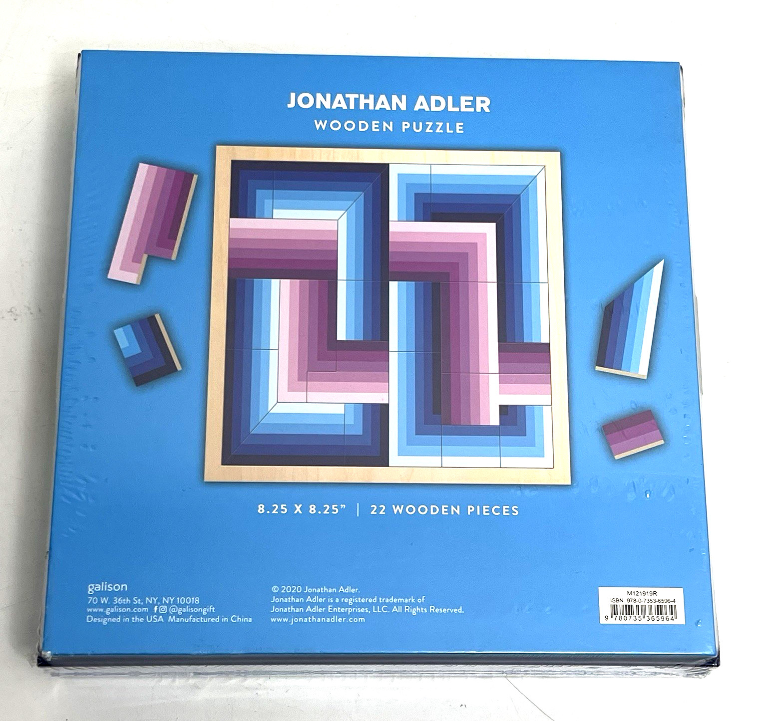 Jonathan Adler Infinity Wooden Puzzle by Galison Dimension 8.25 x 8.25″ 22 pcs