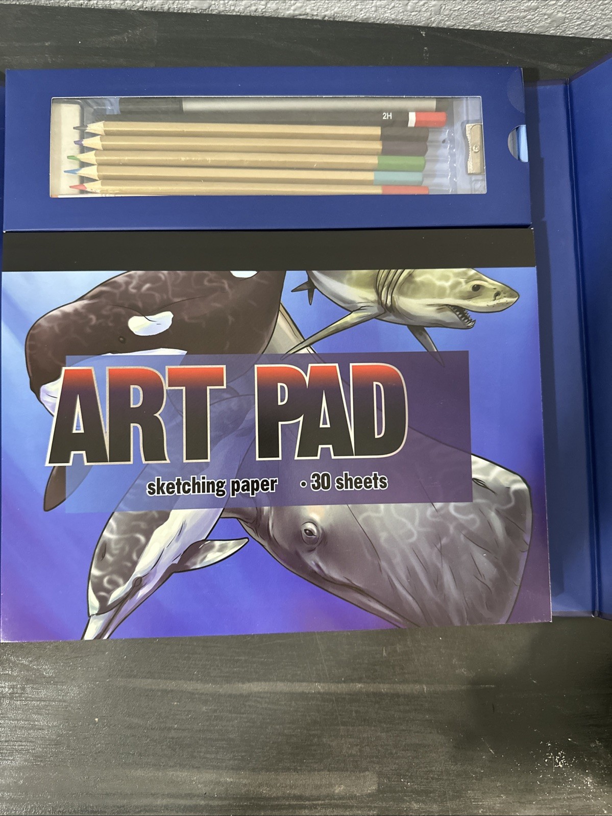 Art studios Sketching sharks & Sea creatures sketchbook w Art supplies New