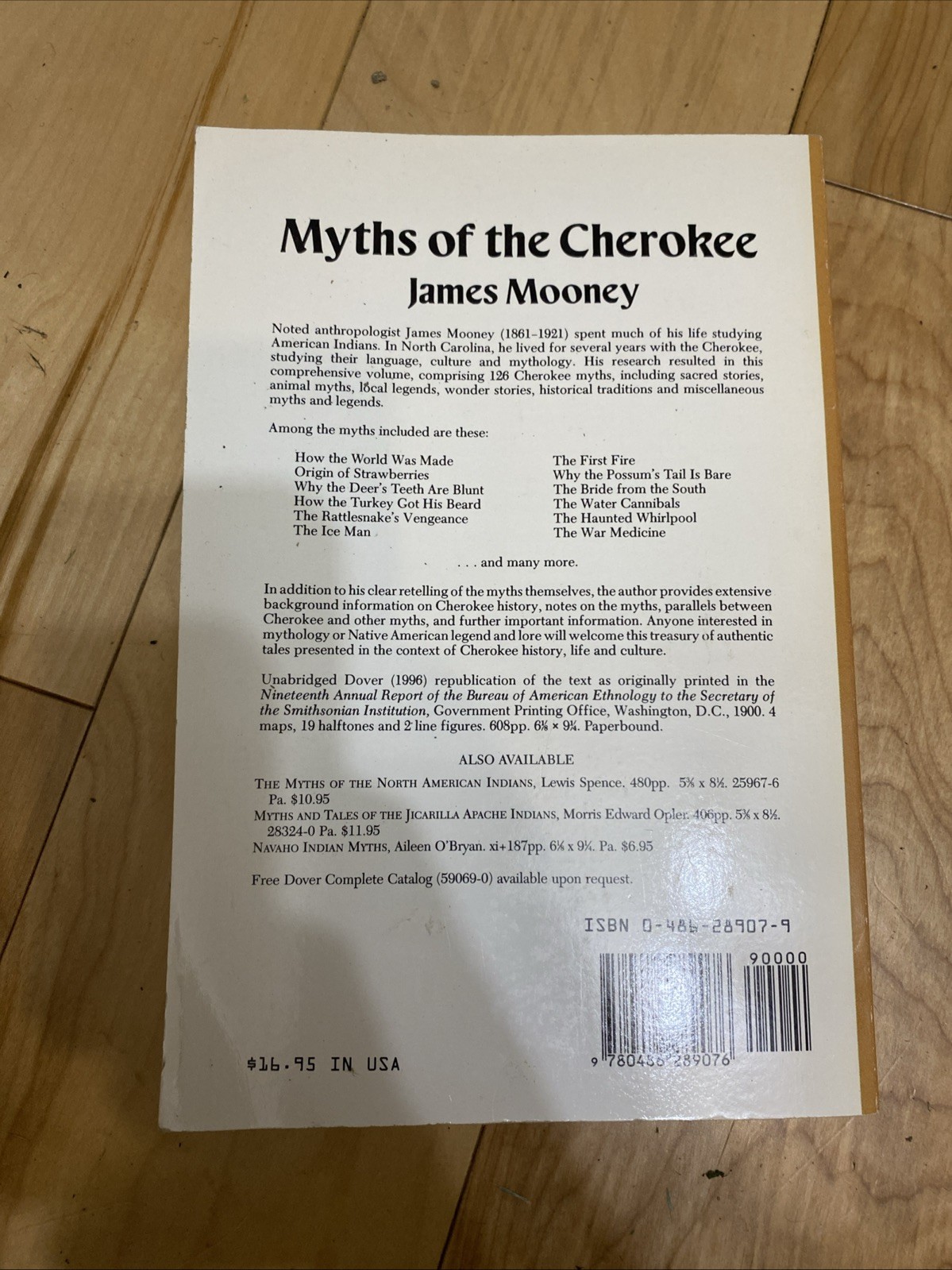 Myths of the Cherokee, James Mooney, PB – Very Good++