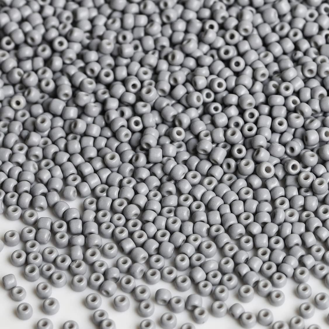 Grey Color 3mm Seed Beads About 3600pcs/100Grams in Bag, 8/0 Glass Craft Beads f