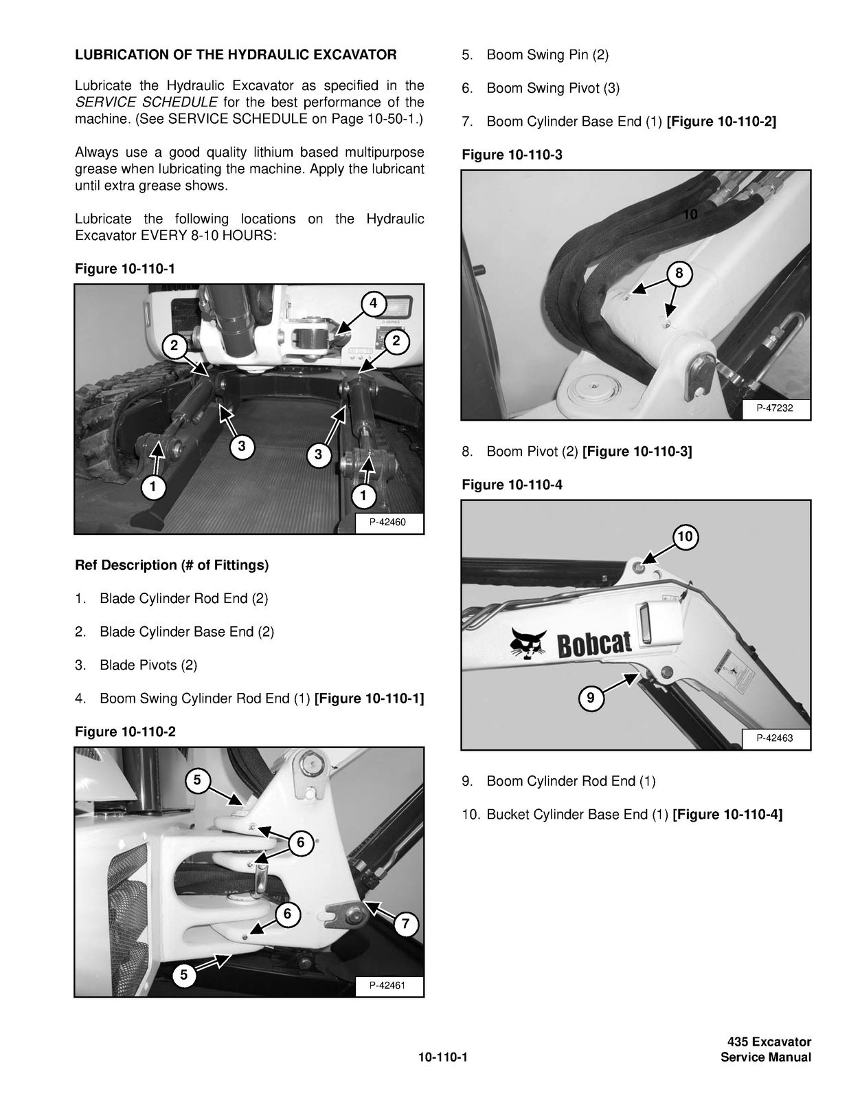 BOBCAT 435 Excavator Service Manual 2008 SN 562611001 Up, FOLDOUTS