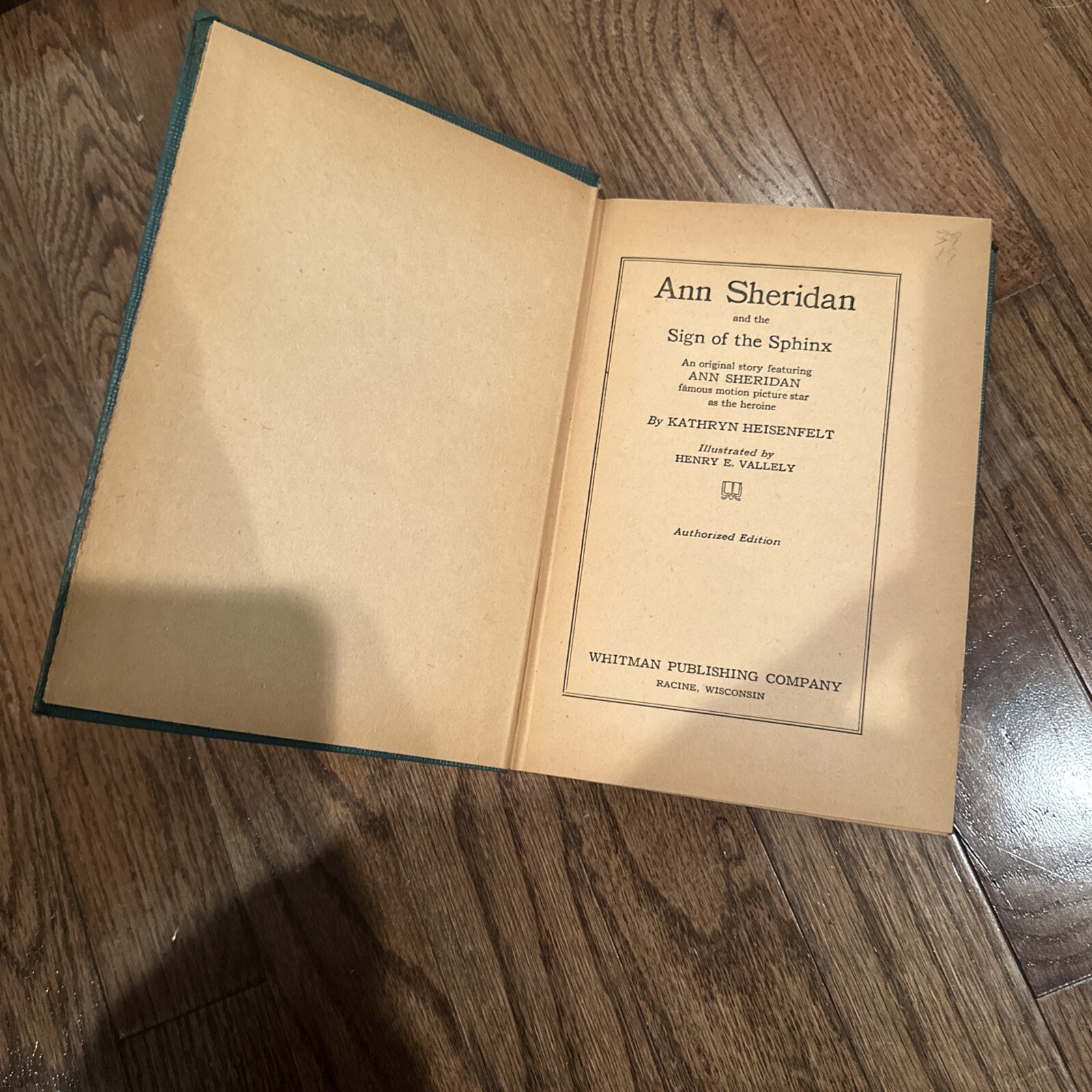 Ann Sheridan and the Sign of the Sphinx by Kathryn Heisenfelt 1st ED 1943, HC