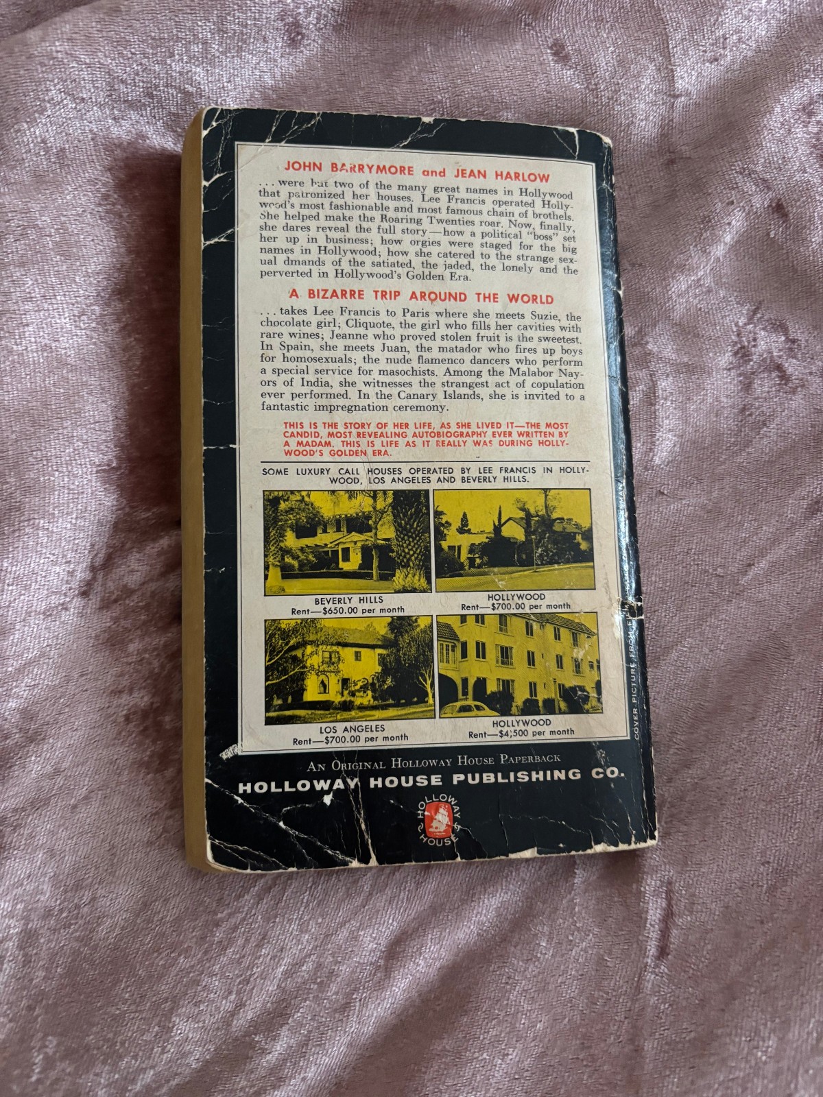 Ladies on Call Lee Francis 1965 Hollywood Madam Autobiography Memoir