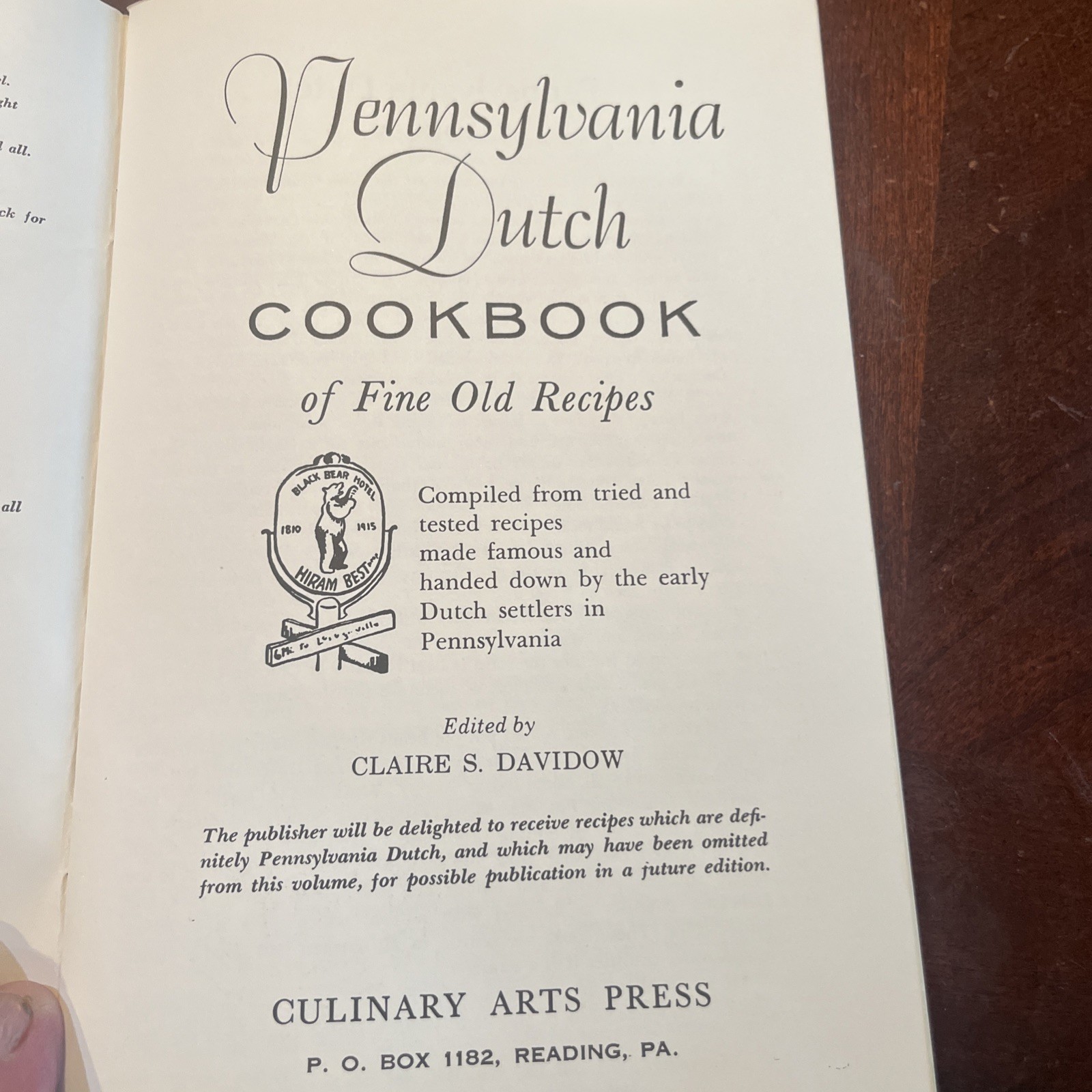 Pennsylvania Dutch Cookbook Fine Old Recipes 1971 Paperback Booklet 62 Pages