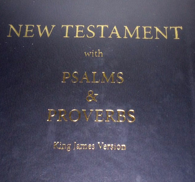 New Testament & Psalms Proverbs (KJV) Pocket Bible – Gray Cover – New / Sealed
