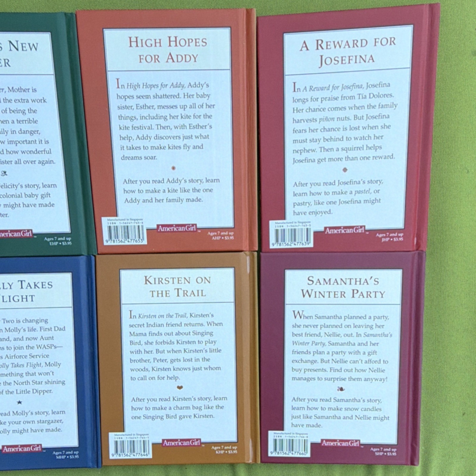 AMERICAN GIRL SHORT STORIES Valerie Tripp Boxed Set 6 Vols 1999 Illustrated