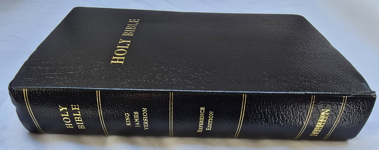 King James Version Reference Edition Black Bonded Leather Holy Bible 9×5.5 2022