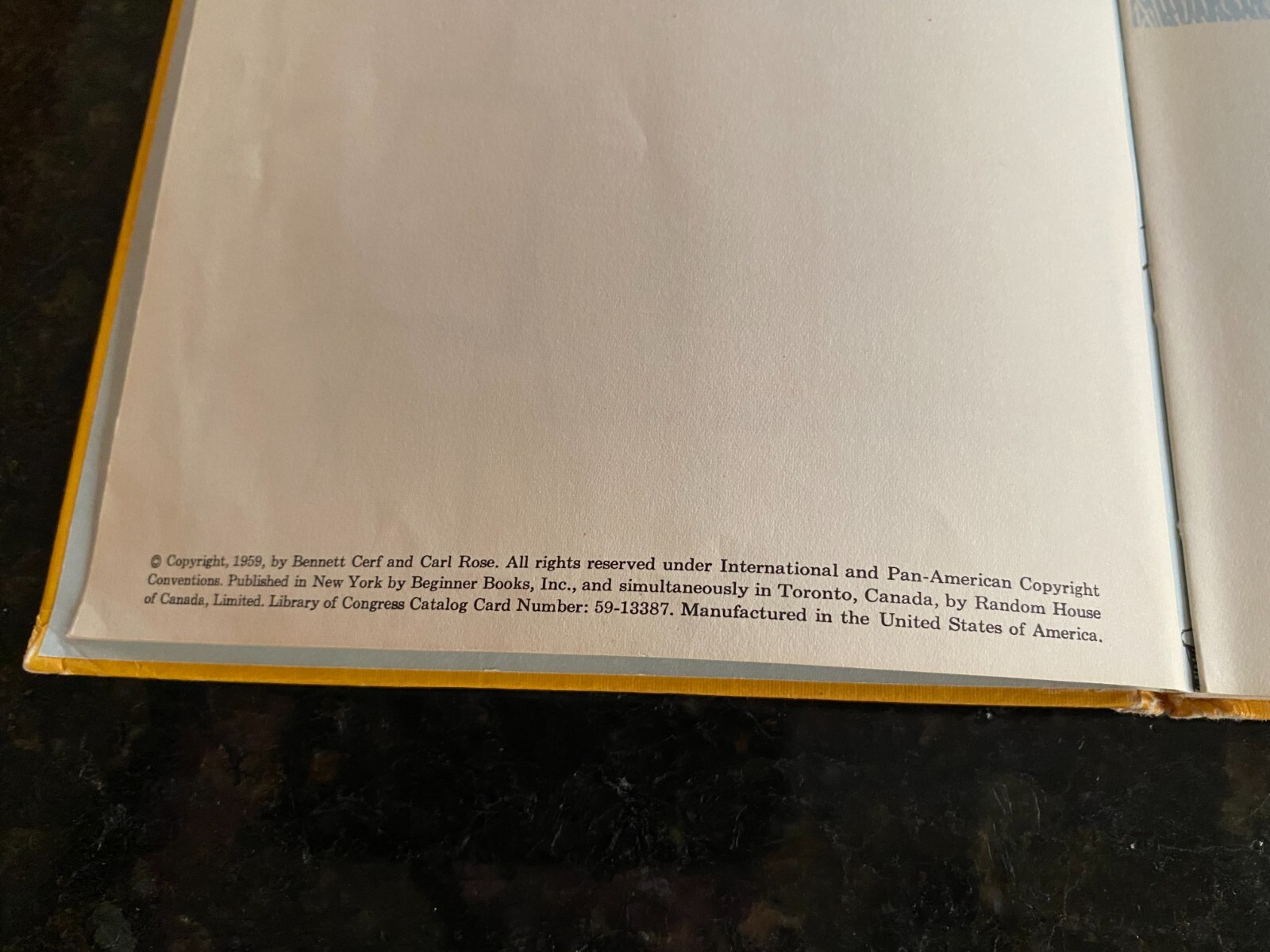 Vintage 1959 Bennett Cerf’s Book of Laughs Beginner Book Hardcover 6.75″ x 9.25″