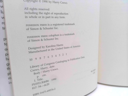 Body (1st Ed, Signed) by Crews, Harry