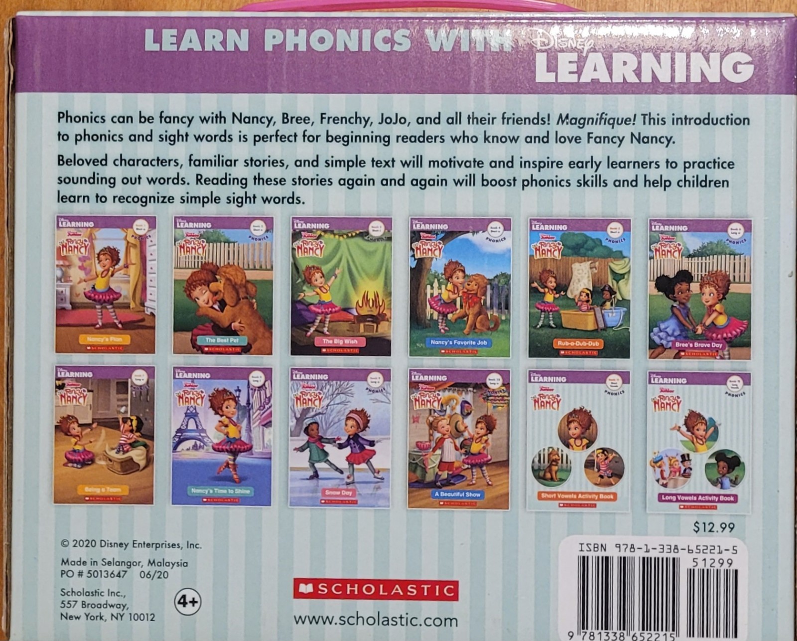 2020 Scholastic Disney Junior Fancy Nancy Phonics Reading Program