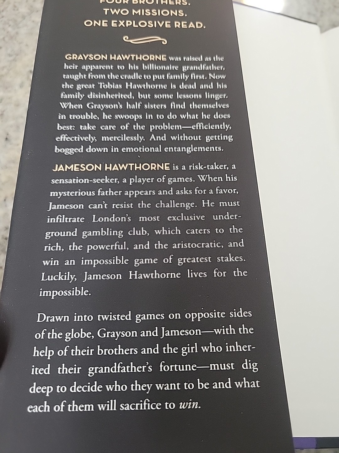 Brothers Hawthorne by Jennifer Lynn Barnes (2023, Hardcover) First Edition
