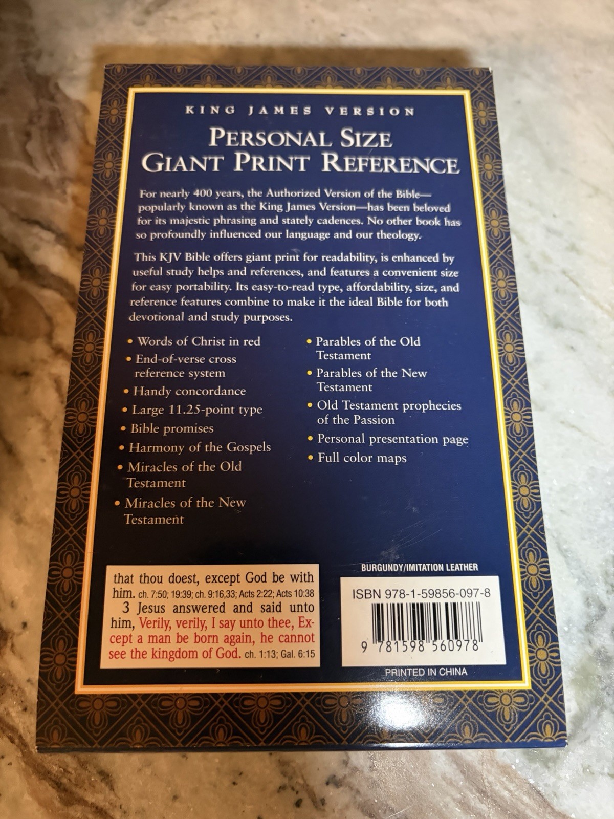 Hendrickson Holy Bible KJV Personal Size Giant Print Reference Imitation Leather