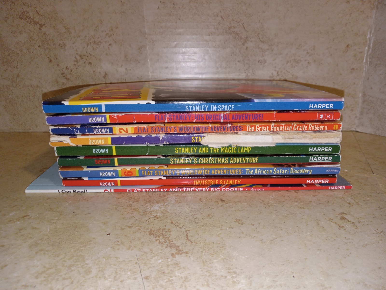 FLAT STANLEY Adventure Books Lot (9) By: JEFF BROWN Paperback *Varied Condition*