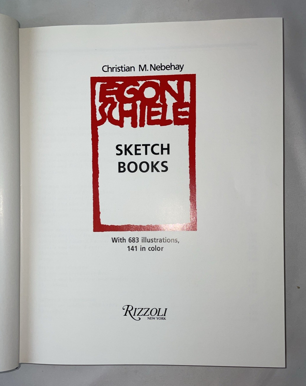 Egon Schiele Sketch Books Christian M. Nebehay 1989 Rizzoli 1st Edition HC/DJ