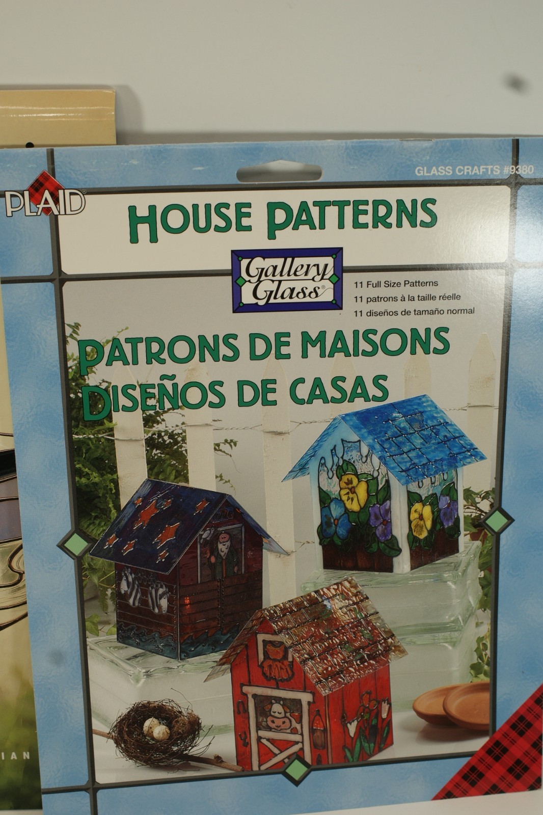 SP15 Lot of 4 Stained Glass Pattern Books, Sea Faeries, Houses, Panels, Etc. PB