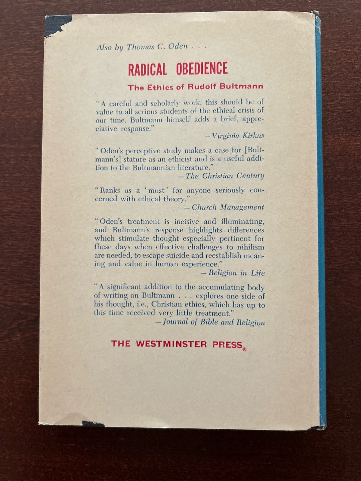 Kerygma And Counseling (1966 Vintage Hardcover) By Thomas C Oden