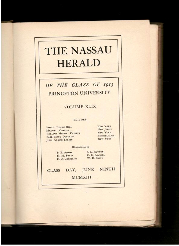 NEW JERSEY-THE NASSAU HERALD 1913-PRINCETON UNIVERSITY YEARBOOK-HISTORY-PHOTOS